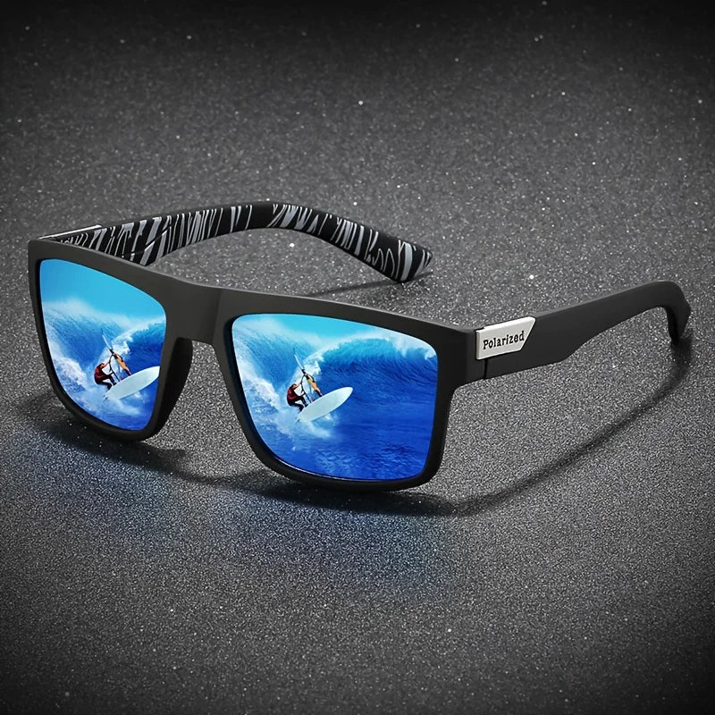 Vintage Square Polarized Sunglasses Men Women Driving Fishing