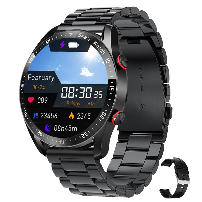 ECG Bluetooth Call Smartwatch: Health, Fitness, Waterproof, Box.