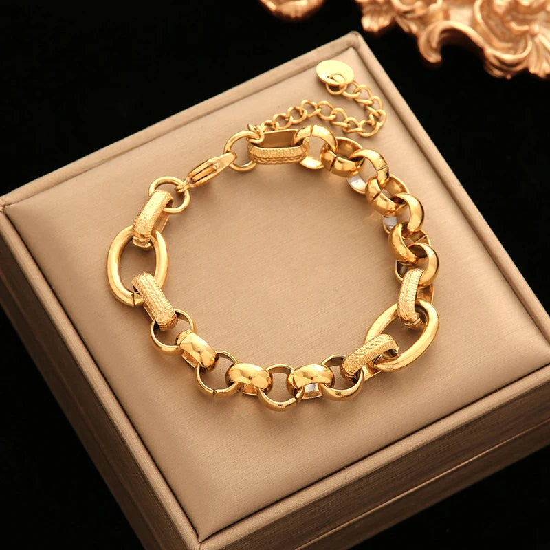 18K Gold Plated Wrist Chain Waterproof Jewelry Gift Party