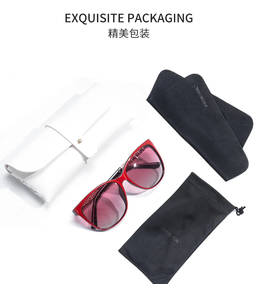 New Fashion TR Memory Frame Polarizing Sunglasses For Women