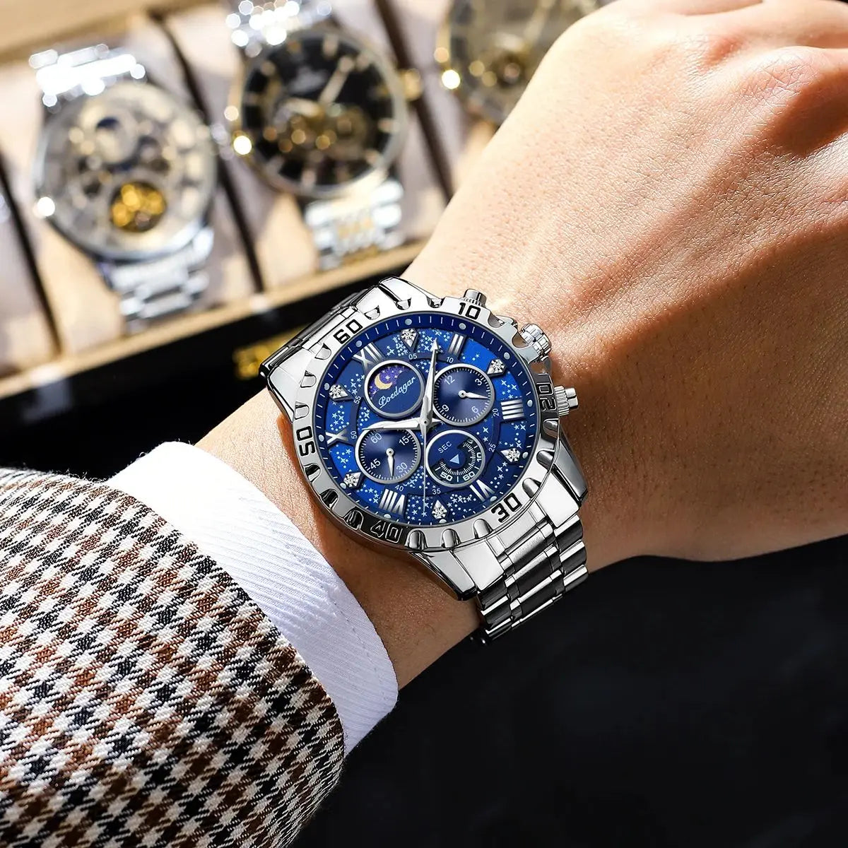 POEDAGAR Luxury Watch for Man Quartz Sports Men Watch Waterproof