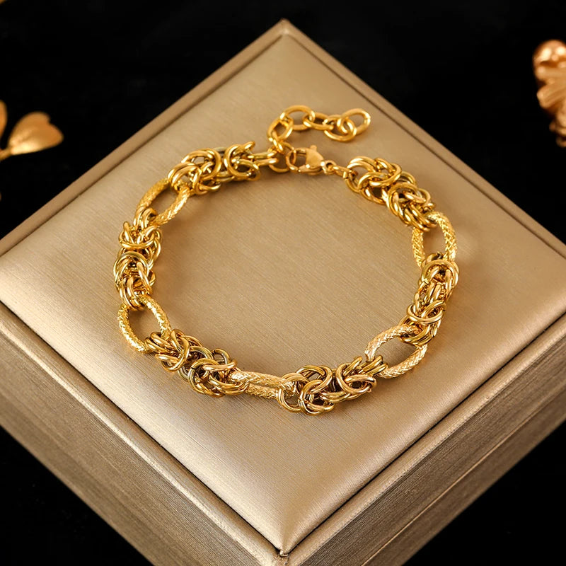 18K Gold Plated Wrist Chain Waterproof Jewelry Gift Party