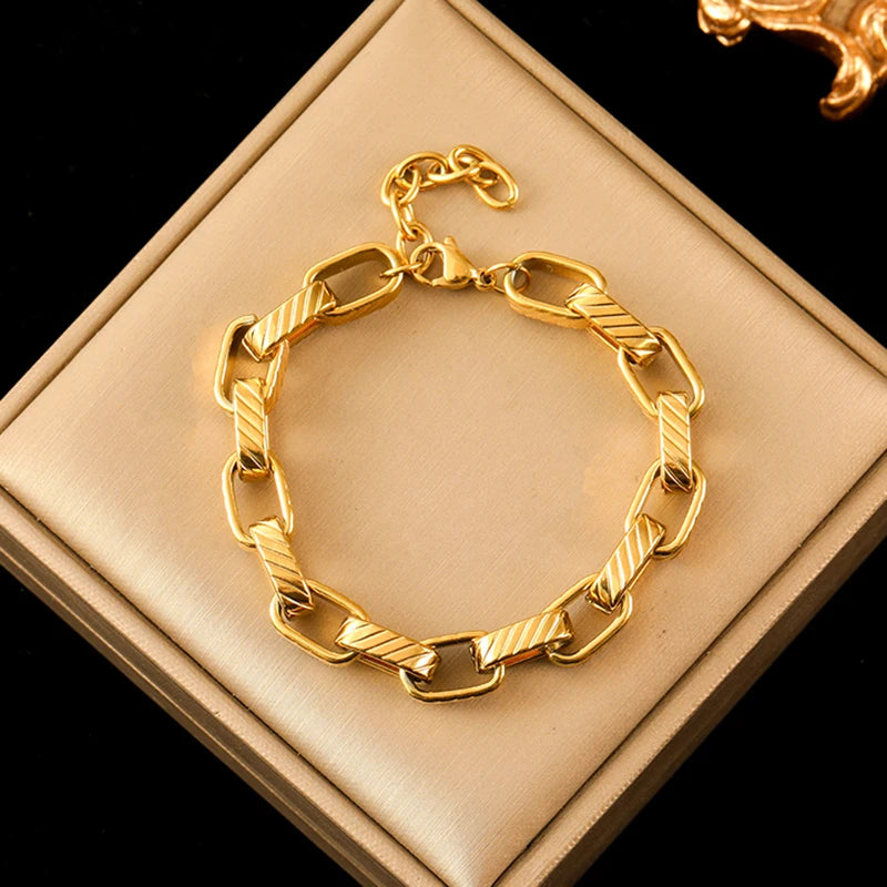 18K Gold Plated Wrist Chain Waterproof Jewelry Gift Party