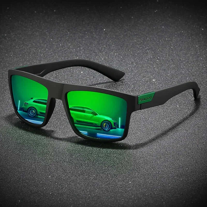 Vintage Square Polarized Sunglasses Men Women Driving Fishing