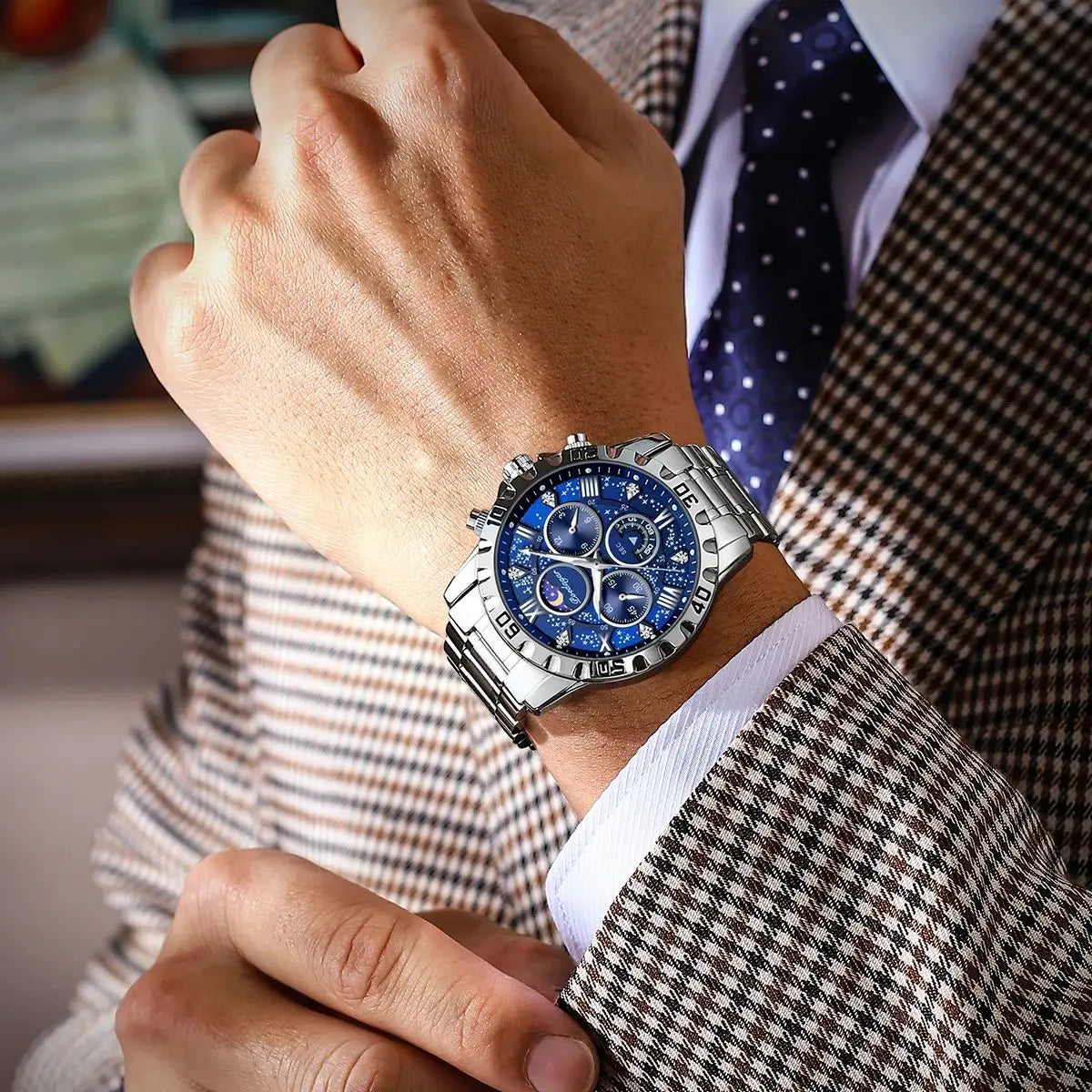 POEDAGAR Luxury Watch for Man Quartz Sports Men Watch Waterproof