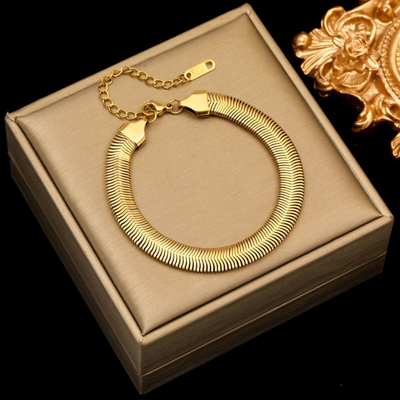 18K Gold Plated Wrist Chain Waterproof Jewelry Gift Party
