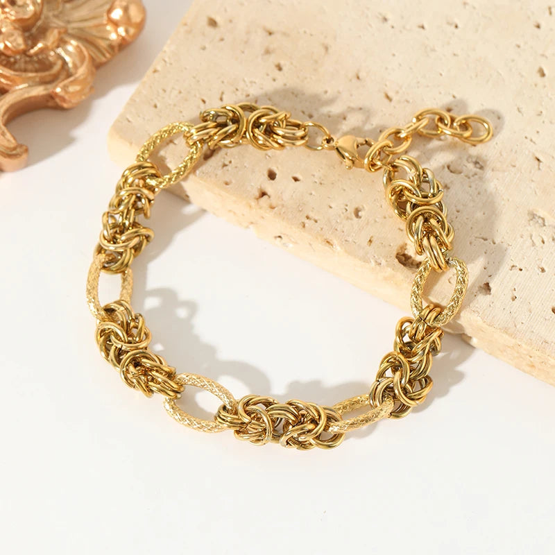 18K Gold Plated Wrist Chain Waterproof Jewelry Gift Party