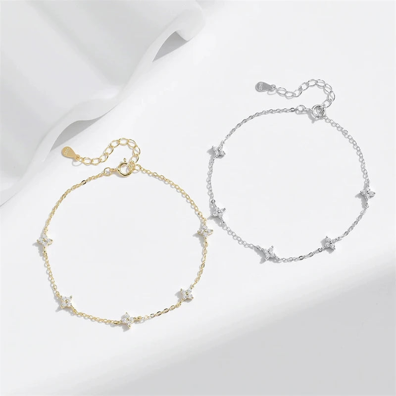 2025 New Crystal Flower Stainless Steel Bracelet