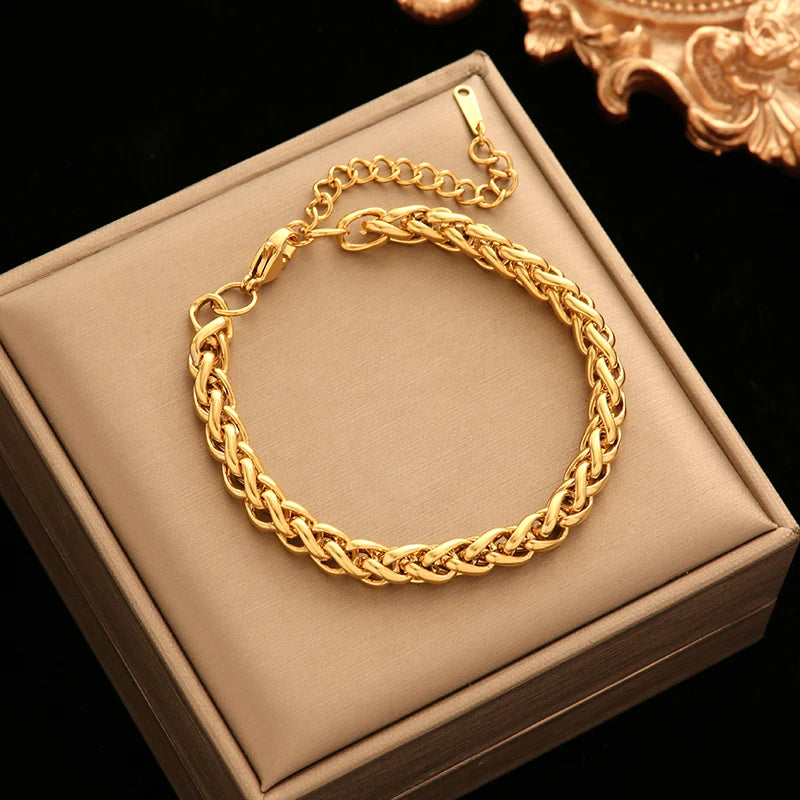 18K Gold Plated Wrist Chain Waterproof Jewelry Gift Party